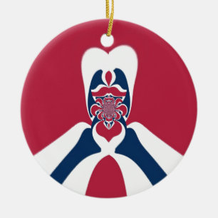 Amazing Abstract E.T. Art Print Ceramic Tree Decoration