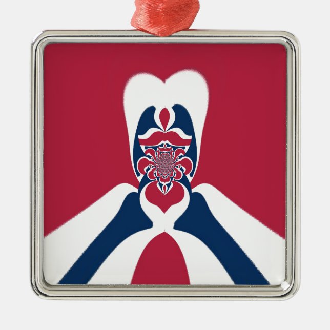 Amazing Abstract E.T. Art Print Metal Tree Decoration (Front)