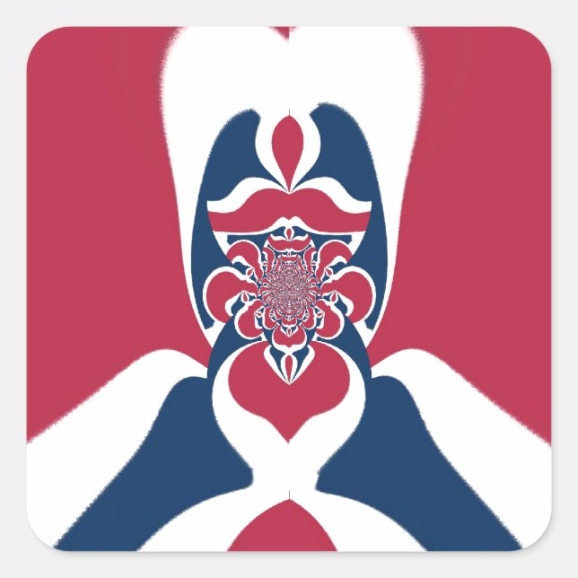 Amazing Abstract E.T. Art Print Square Sticker (Front)