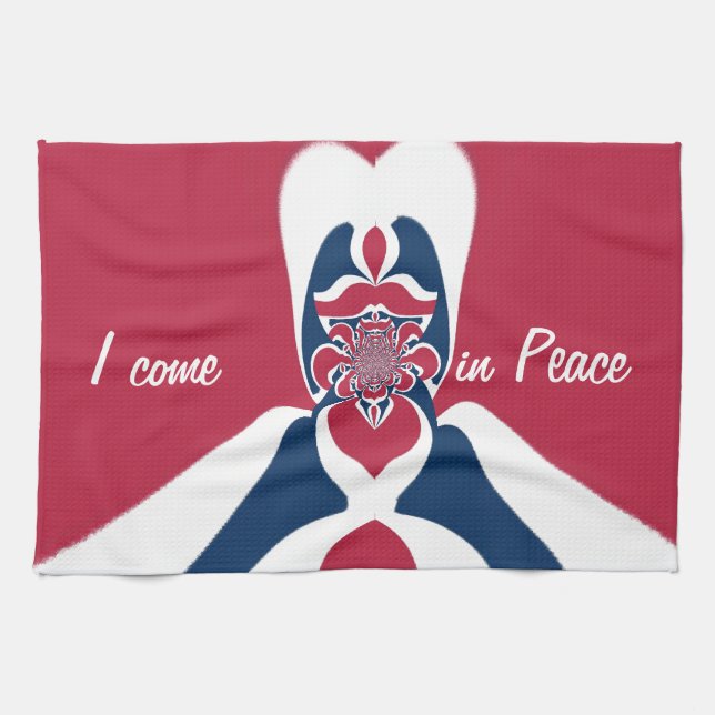 Amazing Abstract E.T. Art Print Tea Towel (Horizontal)