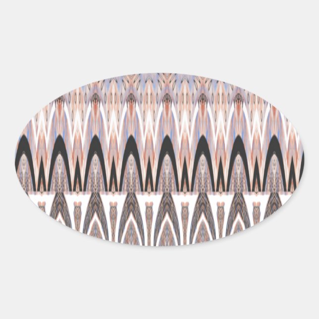 Amazing Abstract Pattern Art Print Oval Sticker (Front)