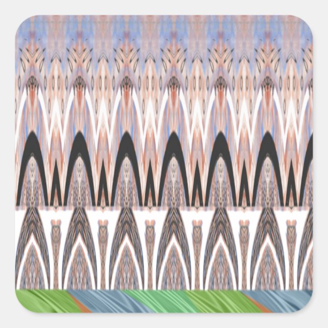 Amazing Abstract Pattern Art Print Square Sticker (Front)
