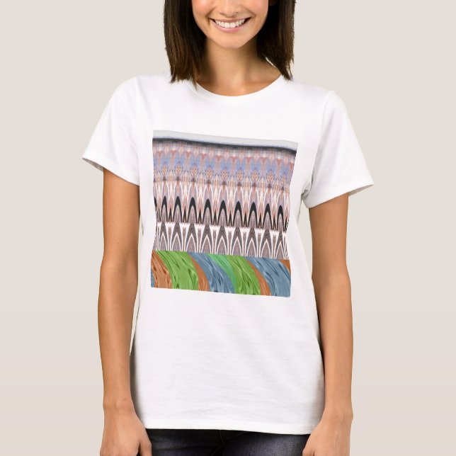 Amazing Abstract Pattern Art Print T-Shirt (Front)