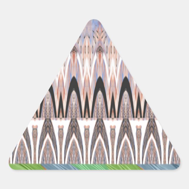 Amazing Abstract Pattern Art Print Triangle Sticker (Front)