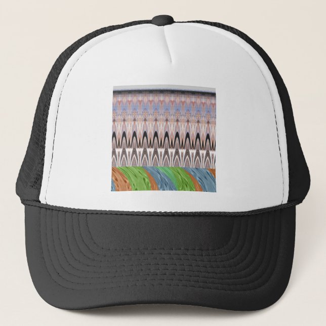 Amazing Abstract Pattern Art Print Trucker Hat (Front)