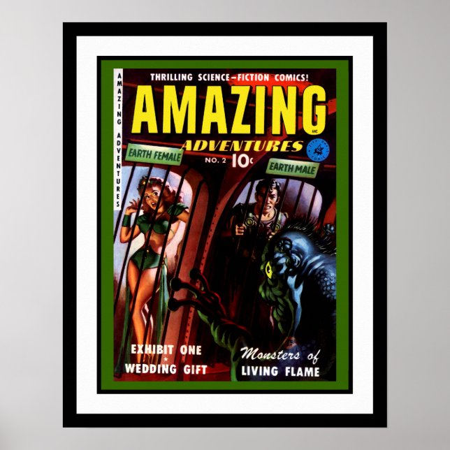 Amazing Adventures #2 Retro Sci Fi Comic Book Poster (Front)