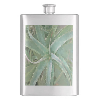 Amazing Aloe Vera Acrylic Art Hip Flask