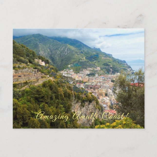 AMAZING AMALFI COAST/ SCENIC ITALY POSTCARD (Front)