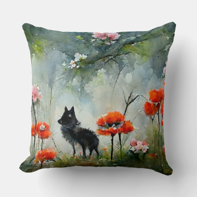 Amazing animals lovely cute throw pillow (Front)