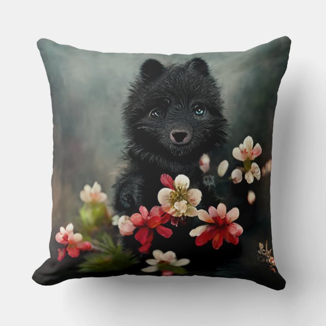 Amazing animals lovely cute throw pillow (Front)