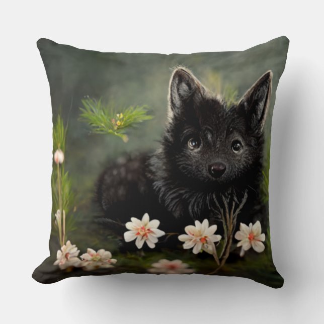 Amazing animals lovely cute throw pillow (Front)