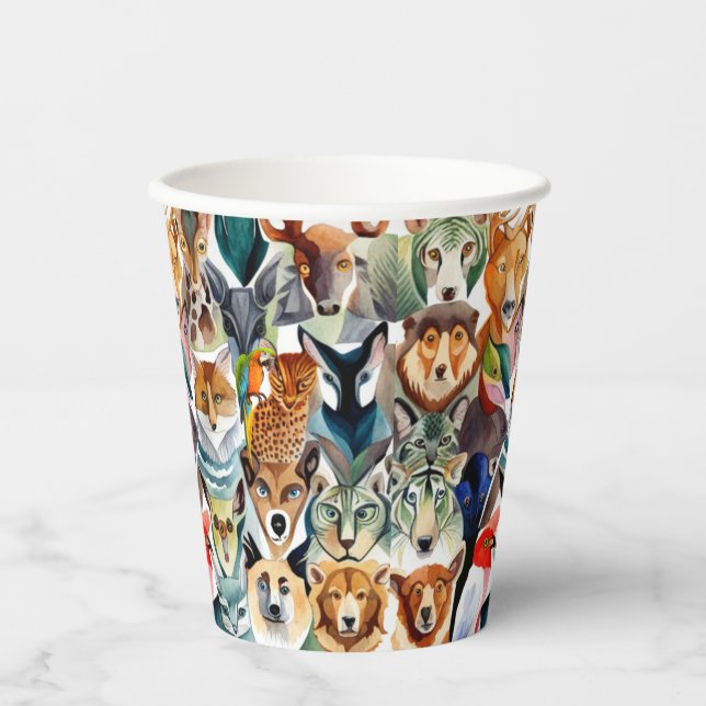 Amazing Animals Paper Cups (Front)