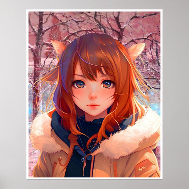 Amazing anime girl art poster (Front)