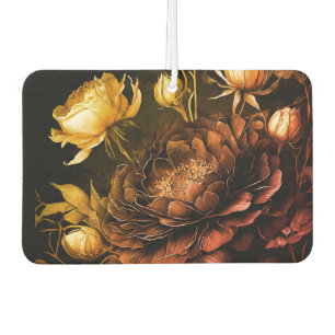 Amazing Arrangement Rust Accent Vintage Flowers Car Air Freshener