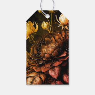 Amazing Arrangement Rust Accent Vintage Flowers Gift Tags
