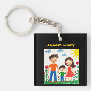 Amazing Artwork child to this black Key Ring