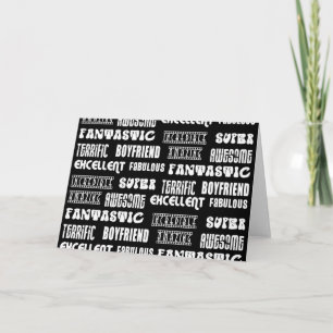 Amazing Awesome Excellent Fabulous... Boyfriend Holiday Card