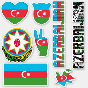 Amazing Azerbaijan Shapes National Symbols Sticker