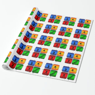 Amazing Badminton Urban Style Wrapping Paper