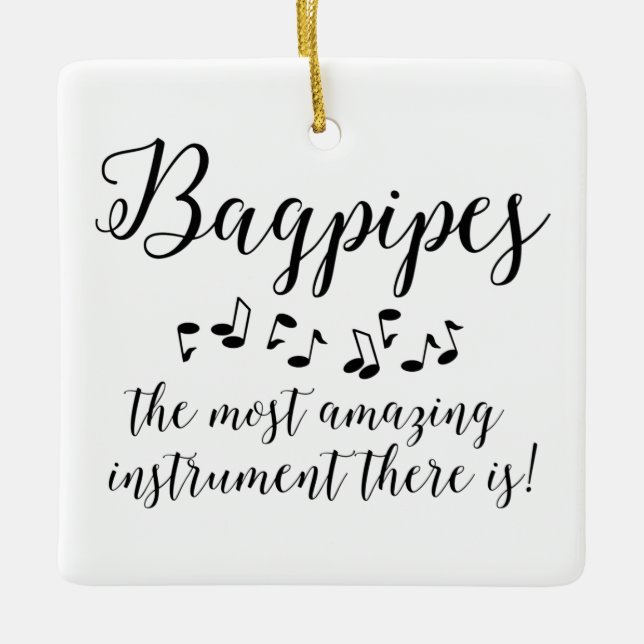 Amazing Bagpipes Ceramic Ornament (Front)