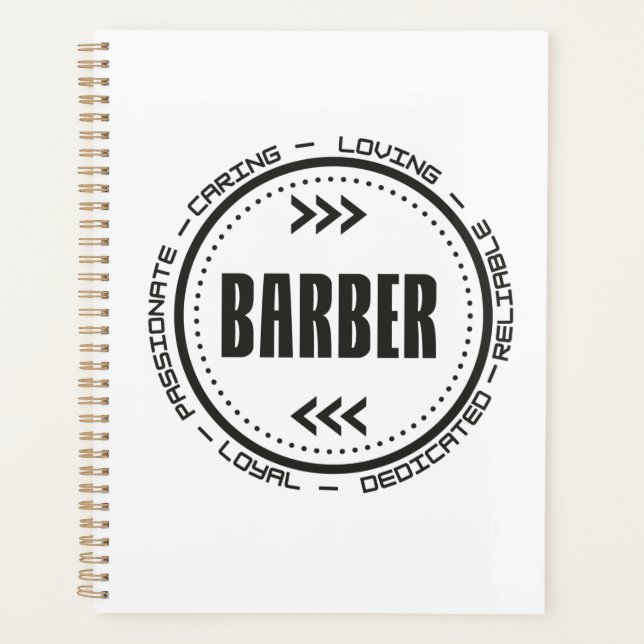 Amazing Barber Job Title Planner (Front)
