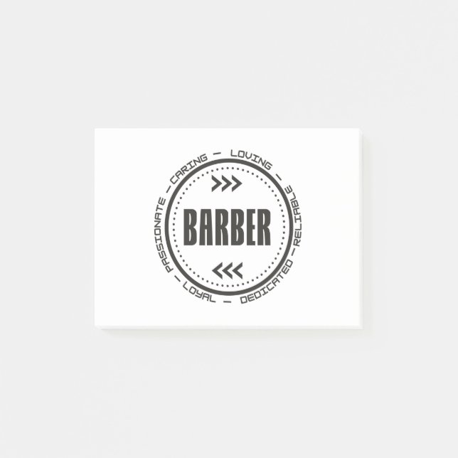 Amazing Barber Job Title Post-it Notes (Front)