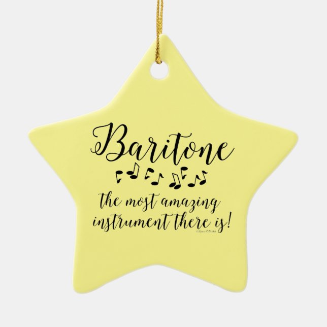 Amazing Baritone  Ceramic Tree Decoration (Front)