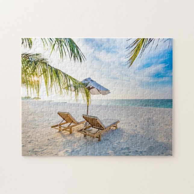 Amazing Beach Sunset Jigsaw Puzzle (Horizontal)