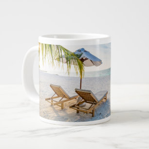 Amazing Beach Sunset Large Coffee Mug