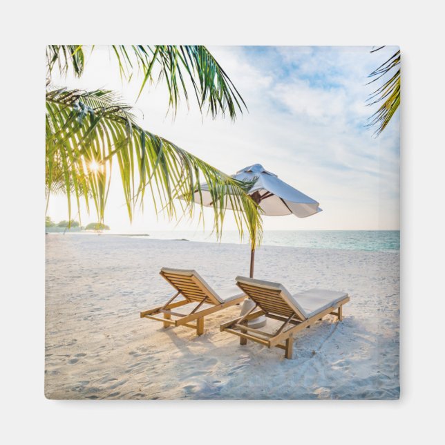 Amazing Beach Sunset Magnet (Front)