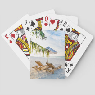 Amazing Beach Sunset Playing Cards