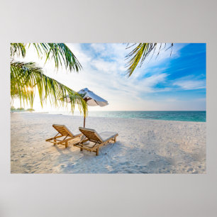 Amazing Beach Sunset Poster