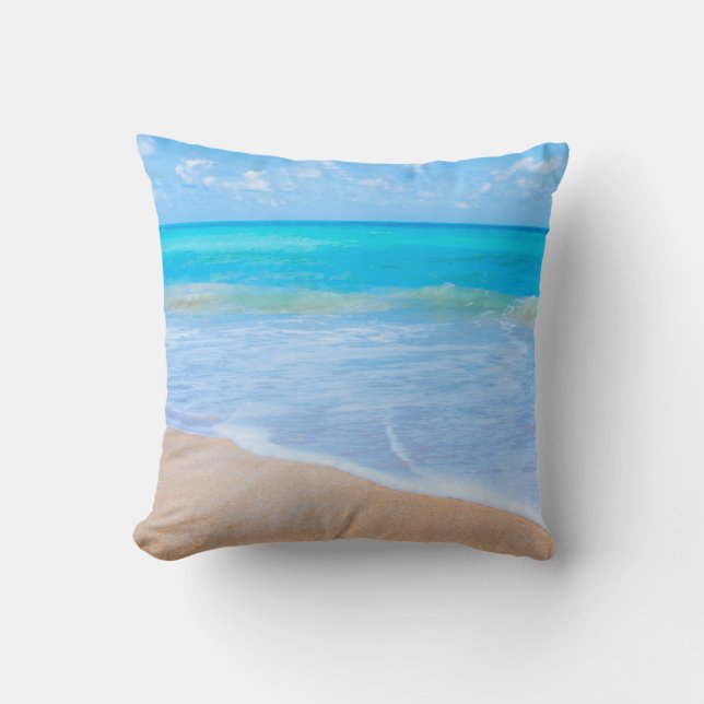 Amazing Beach Tropical Scene Photo Cushion (Front)