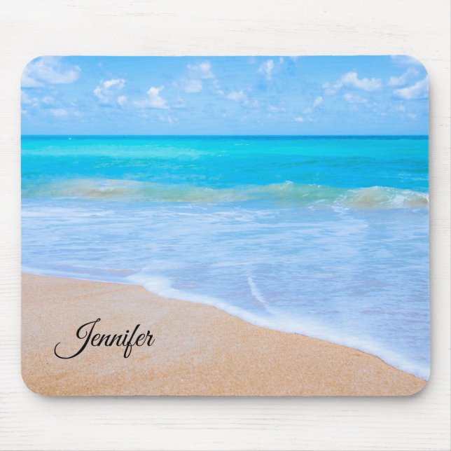 Amazing Beach Tropical Scene Photo Custom Mouse Mat (Front)