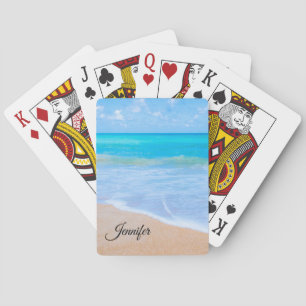Amazing Beach Tropical Scene Photo Custom Playing Cards