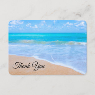 Amazing Beach Tropical Scene Photo Thank You Card