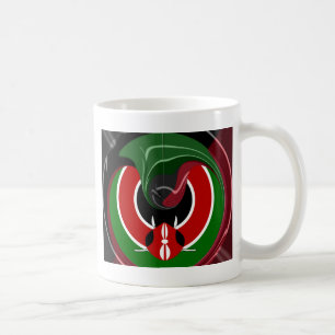 Amazing Beautiful Fluid Kenya Flag graphic Design Coffee Mug