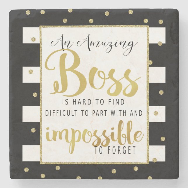 Amazing Best Boss Appreciation Gift  Coaster (Front)