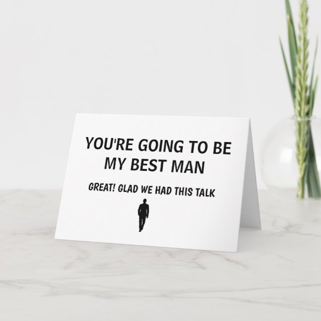  Amazing Best Man Wedding Card (Front)