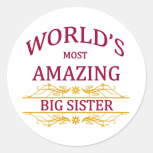 Amazing Big Sister Classic Round Sticker
