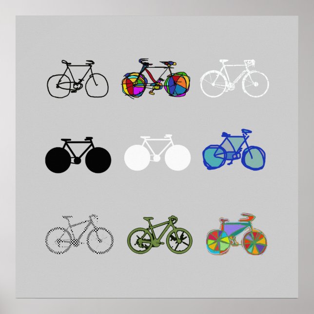 amazing bikes grouped design poster (Front)