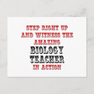 Amazing Biology Teacher In Action Postcard
