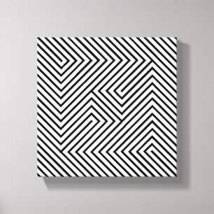 Amazing Black and White Wrapped Canvas Art