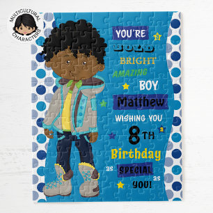 Amazing Black Birthday Boy Jigsaw Puzzle
