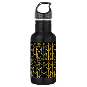 Amazing Black-Gold Art Deco Design 532 Ml Water Bottle