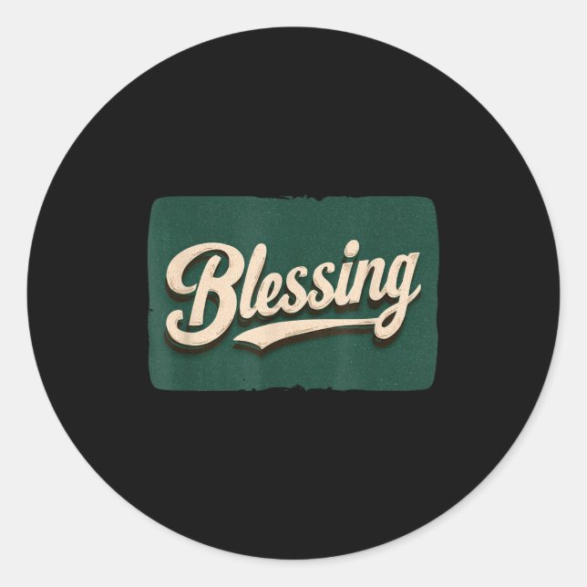Amazing Blessing Logo Costume  Classic Round Sticker (Front)