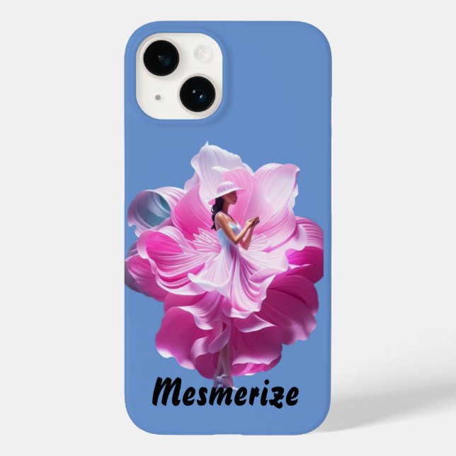 Amazing Blue and Pink Dancing Girl Monogram Case-Mate iPhone Case (Back)