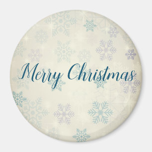 Amazing Blue Christmas Snowflake Magnet