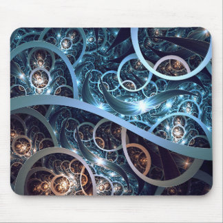 Amazing Blue Fractal Art Mouse Mat