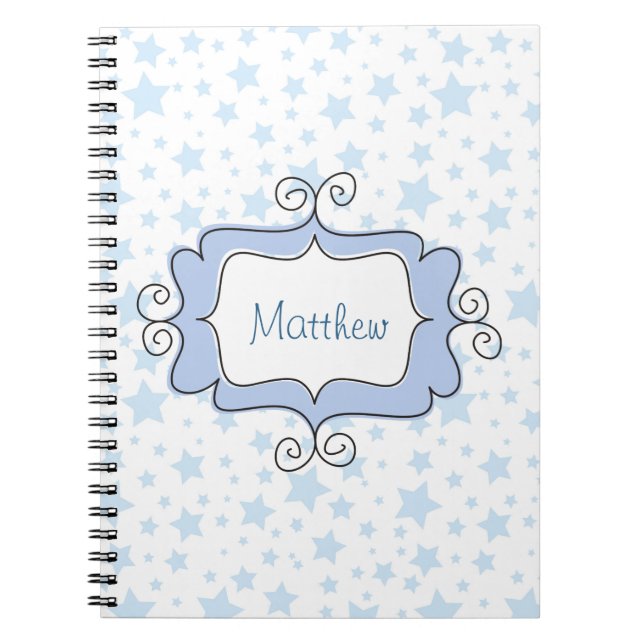 Amazing Blue Stars Notebook (Front)